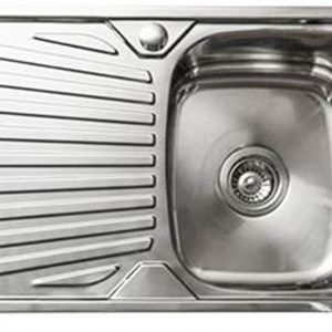 Image of Linkware 800m stainless steel sink with draining board